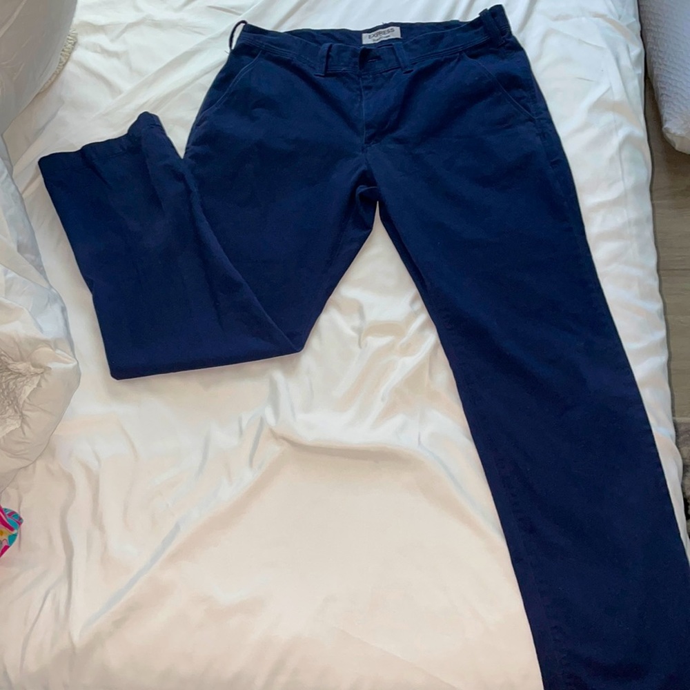 Express Slim Fit Navy Pant - great condition